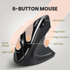 Picture of Perixx PERIMICE-713 Wireless Ergonomic Vertical Mouse - 800/1200/1600 DPI - Right Handed - Recommended with RSI User