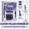 Picture of DIY lash Extension Kit Lash Cluster Kit with 240 PCS C/D Curl Cluster Eyelash Extensions 12-16mm Mixed,Individual Lashes Eyelash Clusters with Mascara Brush Lash Band and Seal Cluster Lash Applicator,Lash Remover Reusable Individual Lashes Kit Home 