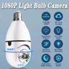 Picture of Light Bulb Security Camera,1080P Wireless Light Bulb Camera for Pet Camera, 360 ° PTZ Light Socket Camera with Motion Detection Auto Tracking (1Pack 5G&2.4G with 64G SD Card)