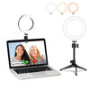 Picture of Desk Ring Light for Zoom Meetings - Video Conference Lighting Kit for Laptop Computer, 6” Clip on Table LED Light Lamp with Tripod Stand for Video Recording, Remote Working, Gaming, Vlogging