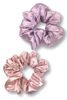 Picture of Celestial Silk Mulberry Silk Scrunchies for Hair (Large, Crystal: Soft Pink & Lavender)