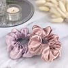 Picture of Celestial Silk Mulberry Silk Scrunchies for Hair (Large, Crystal: Soft Pink & Lavender)