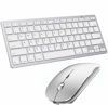 Picture of Bluetooth Keyboard and Mouse for iPad and iPhone Bluetooth Keyboard Compatible with iPad/iPad Pro/iPad Air/iPad Mini and Other Bluetooth Enabled Devices (iPadOS 13 / iOS 13 and Above) (Silver)