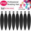 Picture of Braiding Hair 30 Inch 8 Packs Hair Extensions Professional Synthetic Braid Hair Crochet Braids, Soft Yaki Texture, Hot Water Setting (30 Inch (Pack of 8), 2#)