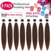 Picture of Braiding Hair Brown 30 Inch 8 Packs Hair Extensions Professional Synthetic Braid Hair Crochet Braids, Soft Yaki Texture, Itch Free, Hot Water Setting (30 Inch, 30#)