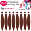 Picture of Ginger Braiding Hair 30 Inch 8 Packs Copper Hair Extensions Professional Synthetic Braid Hair Crochet Braids, Soft Yaki Texture, Hot Water Setting (30 Inch (Pack of 8), 350#)