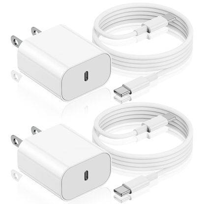 Picture of 20W iPad Charger USB C Fast Charging Cable for iPad 10th Gen,iPad Pro 12.9/11 inch 2022/2021/2020/2018,iPad Air 5th/4th Gen, iPad Mini 6th Gen,PD Wall Charger Block with 6Foot C to C Charger Cord