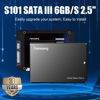 Picture of fanxiang S101 512GB SSD SATA III 6Gb/s 2.5" Internal Solid State Drive, Read Speed up to 550MB/sec, Compatible with Laptop and PC Desktops(Black)