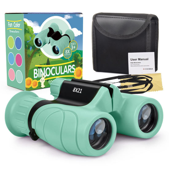 Picture of MAKINO Binoculars for Kids, Gifts for 3-12 Year Boys Girls, Compact Kids Binoculars 8x21 High-Resolution for Bird Watching, Camping, Exploration, Hiking, Hunting, Sports Events and Safari Park