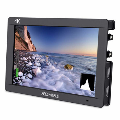 Picture of FEELWORLD FW703 7 Inch IPS 3G SDI 4K HDMI DSLR Monitor Full HD 1920x1200 On Camera Field Monitor with Histogram for Stabilizer Cameras Rig