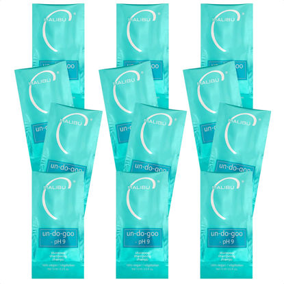 Picture of Malibu C Un-Do-Goo Shampoo (12 Packets) - Clarifying Shampoo to Remove Product Build Up + Resins from Hair - Shine Restoring, Moisturizing Cleansing Shampoo