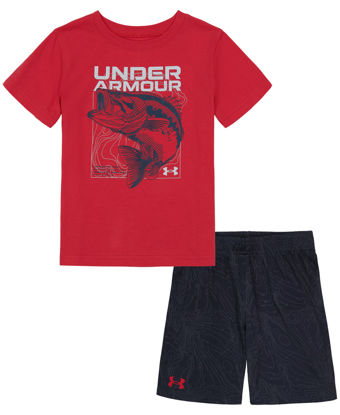 Picture of Under Armour Boys Outdoor Set, Cohesive Pants & Top Tshirt And Short Set, Chakra Intel Bass, 3T US