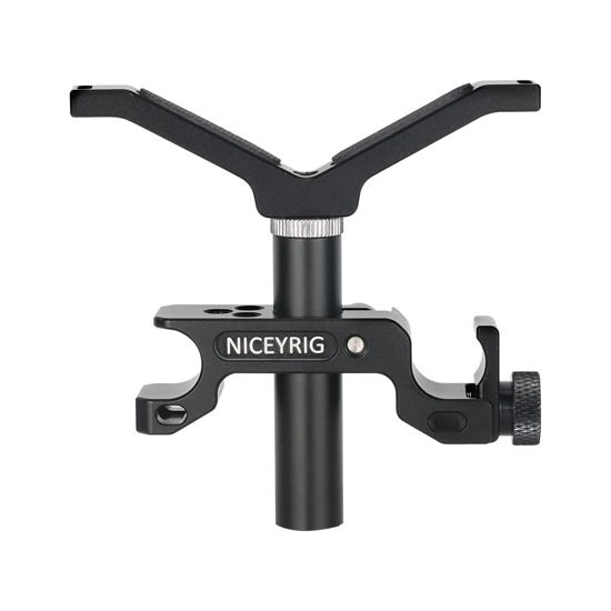 Picture of NICEYRIG 15mm LWS Rod Lens Support Y-Bracket, 64mm Vertical Adjustment Applicable for Heavy Long Lens Diameter 50mm to 140mm - 475