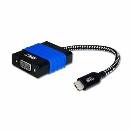 Picture of SIIG USB Type C to VGA Adapter with Thunderbolt 3 Compatibility Supporting Up to 1080p Full HD, DisplayPort Alt Mode Required