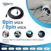 Picture of Wirenest 12ft VISCA PTZ Daisy Chain Camera Control Cable for Sony EVI/BRC/SRG Series RS232 8 Pin Mini DIN to 8 Pin Mini DIN Serial