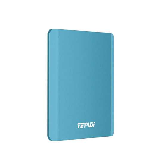 Picture of TEYADI 500GB Ultra Slim Portable External Hard Drive USB 3.0 for PC, Laptop, Mac, PS4, Xbox One - Sky Blue