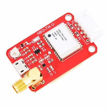 Picture of GPS Module Navigation Satellite Positioning Board NEO-7M with Connection Line, Serial Communication Carrier Ceramic Antenna with SMA Head