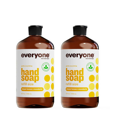 Picture of Everyone Liquid Hand Soap Refill, 32 Ounce (Pack of 2), Meyer Lemon and Mandarin, Plant-Based Cleanser with Pure Essential Oils