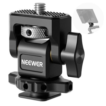 Picture of NEEWER Field Monitor Holder with Cold Shoe Mount, 1/4" Screw for 5" & 7" Monitor Compatible with Atomos Ninja V, 360° Swivel 180° Tilt Damping Adjustable, Compatible with SmallRig Cage Handle, MA002