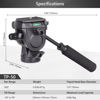 Picture of Video Fluid Head Fluid Drag Pan Tilt Head with 1/4” Quick Release Plate Heavy Duty Video Camera Tripod Head for Canon Nikon Sony DSLR Cameras Camcorder Load up to 6.6 pounds/3 kilograms