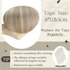 Picture of Full Shine 12 Inch Tape in Hair Extensions Color 19 Grey Fading to 8 Ash Brown And 60 Blonde Tape in Hair Extensions Human Hair 30 Gram Hair Extensions Real Human Hair for Women 20 Pieces