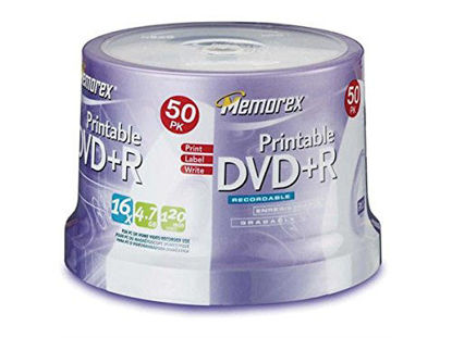Picture of MEMOREX 50 Printable DVD+R Spindle