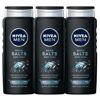 Picture of Nivea Men Deep Clean Rock Salts Body Wash, Exfoliating Rock Salt Body Wash, 3 Pack of 16.9 Fl Oz Bottles