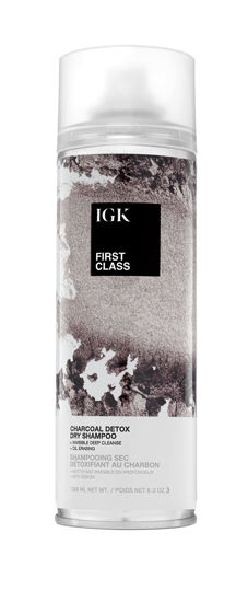 Picture of IGK FIRST CLASS Charcoal Detox Dry Shampoo | Volume + Soothes Scalp + Balance Oil | Vegan + Cruelty Free | 6.3 Oz