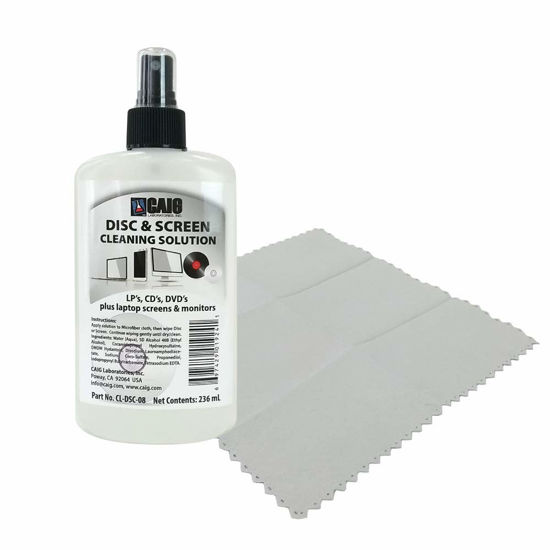 Picture of Caig Disc and Screen Cleaning Solution w/microfiber Cloth