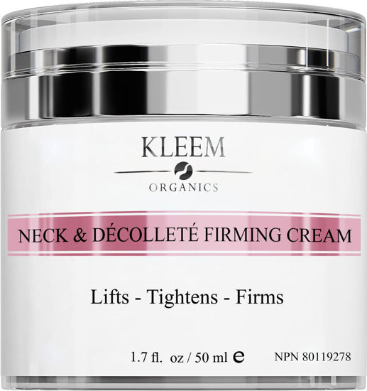 Picture of Kleem Organics Anti Aging Neck Firming Cream with Collagen, Hyaluronic Acid & Peptides - Firming Neck Cream for Women & Men to Reduce Wrinkles, Neck Lines, Age Spots & Sagging Skin - 1.7 Oz