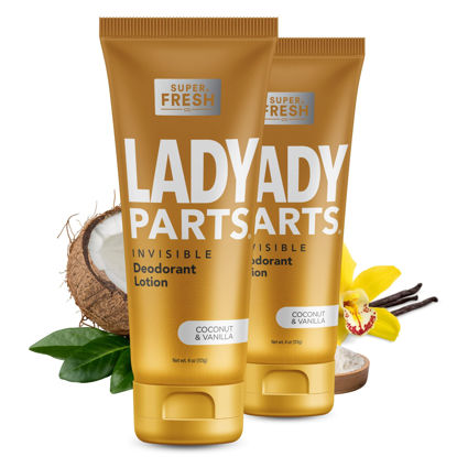 Picture of Super Fresh Lady Parts - Full Body & Private Parts Deodorant For Women - INVISIBLE CREAM for Privates & Skinfolds - Stop Odor & Stay Fresh - Aluminum Free Feminine Hygiene - Lightly Scented -4oz (2PK)