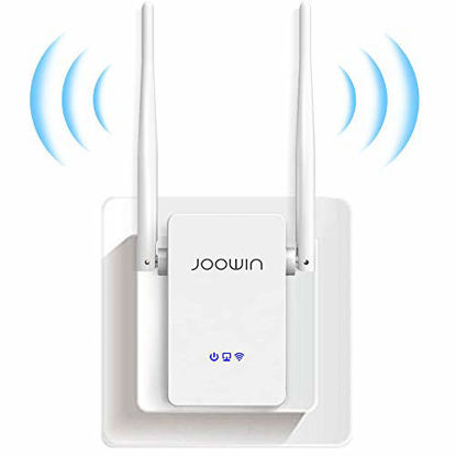 Picture of JOOWIN WiFi Range Extender Signal Booster WiFi Repeater for Home 300Mbps 2.4GHz WiFi Extender WPS Function with Ethernet Port Support Repeater/Access Point/Router/Bridge Mode 1500sq.ft Coverage White