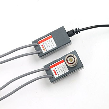Picture of BNC to RJ45 CAT5 Cable Video + Power Balun Connector for CCTV Camera 8 Pairs