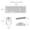 Picture of Wireless Keyboard and Mouse - Jelly Comb K025 Compact 2.4Ghz Wireless Keyboard Mouse - Keyboard and Mouse Combo- Compatible with PC Laptop Windows 7/8/10-Updated (White and Gray)