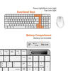 Picture of Wireless Keyboard and Mouse - Jelly Comb K025 Compact 2.4Ghz Wireless Keyboard Mouse - Keyboard and Mouse Combo- Compatible with PC Laptop Windows 7/8/10-Updated (White and Gray)