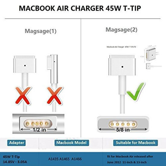 Picture of Mac-Book Pro Charger, Mac-Book Air Charger, 60W T-Tip Magsafe 2 Replacement, Power Adapter Compatible with Mac-Book Charger/Mac-Book air After Late 2012