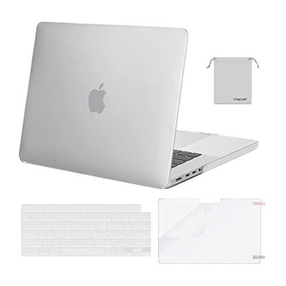 Picture of MOSISO Compatible with MacBook Pro 16 inch Case 2021 Release A2485 M1 Pro / M1 Max with Liquid Retina XDR Display Touch ID, Plastic Hard Shell&Keyboard Skin&Screen Protector&Storage Bag, Frost