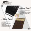 Picture of Moresoo Tape in Extensions Real Hair Extensions 12 Inch Balayage Tape in Hair Extensions 20pcs #1B Off Black Fading to Silver Mixed with Black Seamless Skin Weft Human Hair Tape ins 30g