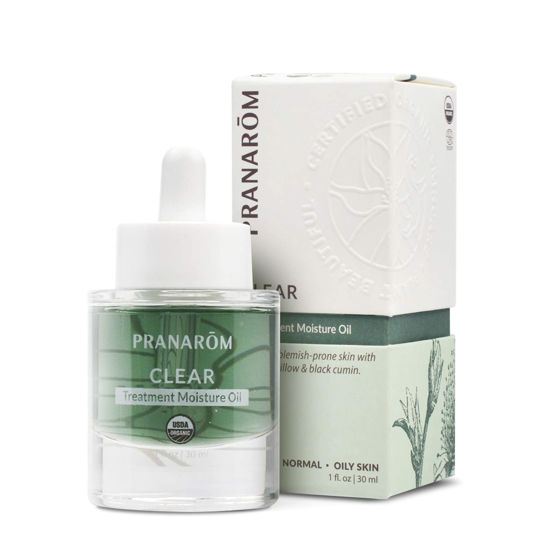 Picture of Pranarom - Clear Treatment Moisture Oil (1oz / 30ml) - 100% Pure & Natural Essential Oil Moisturizing Oil for Oily Skin Treatment & Nourishment