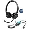 Picture of XAPROO USB Headset with Microphone for PC, Computer Headset with Microphone, Comfort-Fit On Ear Business Headset, 3.5 mm Wired Headphones for MS Teams Skype Zoom VoIP Conference Online Class