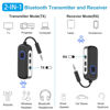 Picture of Bluetooth Transmitter Receiver - Bluetooth 5.3 Transmitter for TV Airplane, Pairs 2 Devices Simultaneously, Wireless Audio Adapter 3.5mm AUX Jack for Car/Home Stereo Theater/Headphone/Speaker/PC