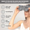 Picture of ZIMASILK 100% 22Momme Mulberry Silk Sleep Mask for Sleeping, Filled with Premium Mulberry Silk, Softest & Breathable Silk Eye Sleeping Mask (Leopard-Black White)