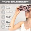 Picture of ZIMASILK 100% 22Momme Mulberry Silk Sleep Mask for Sleeping, Filled with Premium Mulberry Silk, Softest & Breathable Silk Eye Sleeping Mask (Leopard-Black Pink)