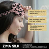 Picture of ZIMASILK 100% 22Momme Mulberry Silk Sleep Mask for Sleeping, Filled with Premium Mulberry Silk, Softest & Breathable Silk Eye Sleeping Mask (Leopard-Black Pink)