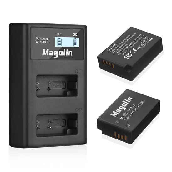 Picture of Magolin LP-E17 Battery and Dual USB Charger for LP E17 Battery, RP, Rebel SL2, SL3, T6i, T6s, T7i, M3, M5, M6, 200D, 77D, 750D, 760D, 800D, 8000D, KISS X8i,Digital SLR Camera