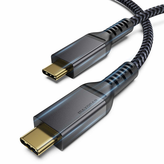 Picture of (6.6Ft) Thunderbolt 3 Cable with 40Gbps Data Sync/100W Charging Supports Single 5K@60hz or 2X 4K@60hz Monitor, External SSD, eGpu, MacBook Pro