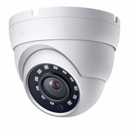 Picture of 2MP Dome TVI AHD CCTV Surveillance Security Camera, 2.8mm 100° Wide Viewing Angle, 1080P Dome Camera, 65ft Night Vision, Outdoor, Compatible with Analog TVI AHD CVI DVR, Full Metal Housing