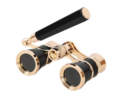 Picture of AouloveS Opera Glasses Binoculars 3 X 25 Compact and Lightweight with Built-in Foldable Theater Glasses, Adjustable Handle for Adults Kids Women in Music Concerts and Opera Houses (Black)