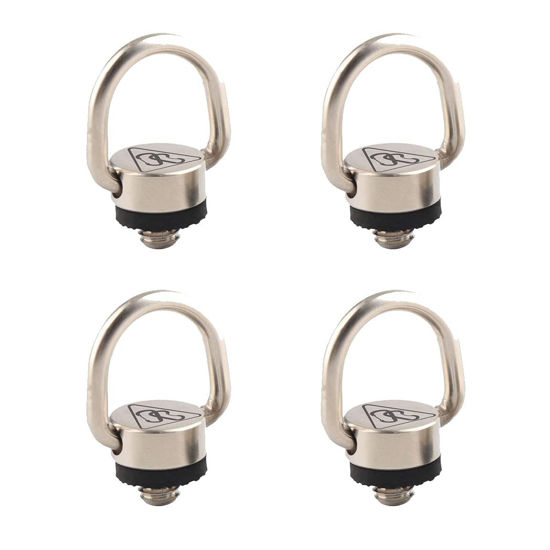 Picture of Danger Buddies Camera Carabiner Clip D-Ring - Easily Attach a Carabiner to your Camera with this 1/4-20 Tripod Mount D-Ring (4-Pack)