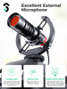 Picture of SOOMFON Video Microphone Camera Microphone with Shock Mount Windshield 3.5mm TRS and TRRS Connectors Compatible with DSLR, Cameras, Smartphone, Cardioid Directional Battery-Free Shotgun Mic